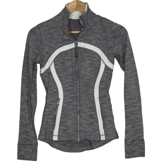 Lululemon Define Jacket Gray White Size 4 - Picture 2 of 6